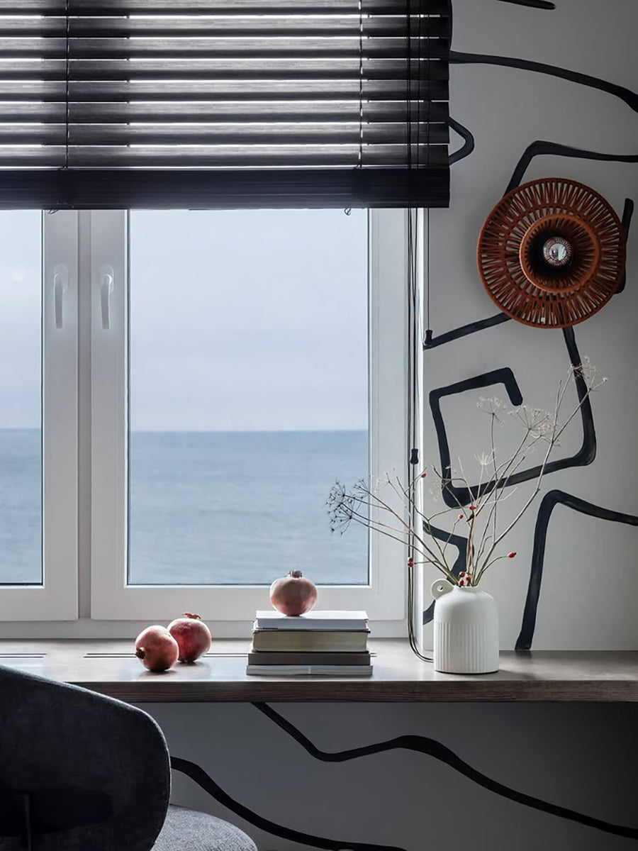 Aplique de algodón de mimbre: Lámpara colgante moderna, Decoración única para el hogar
